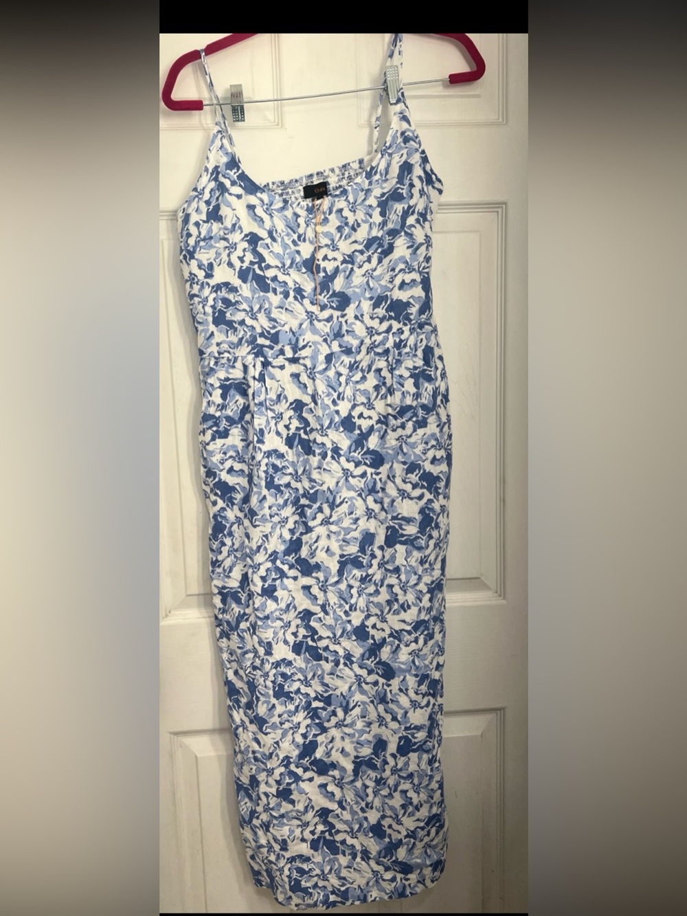 Quince 100% European Linen Scoop Neck Midi Dress Medium